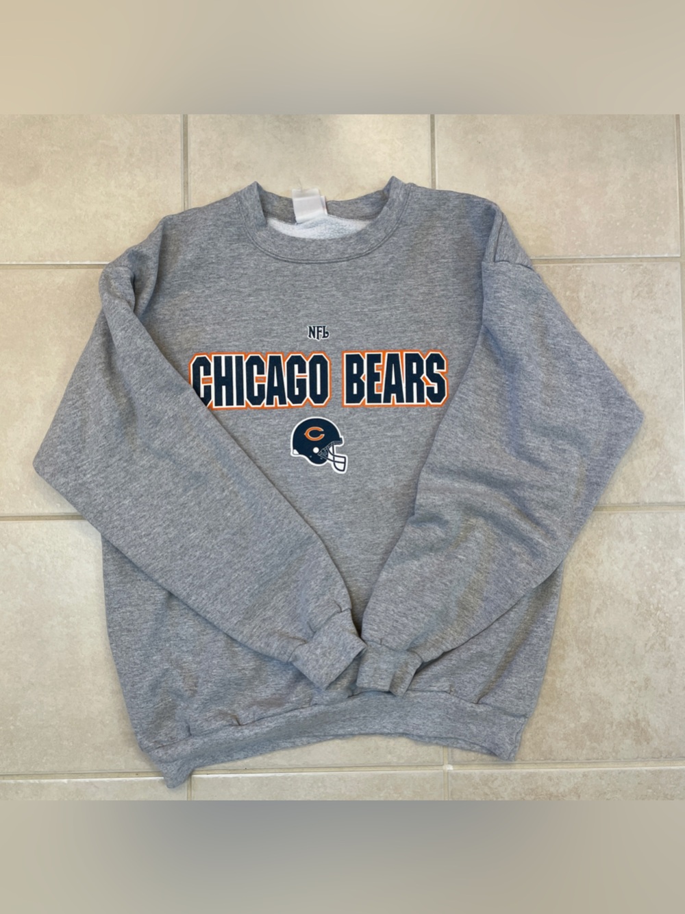 NFL Heather Gray Sweatshirt with Red and Blue Logo